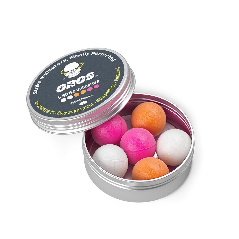 6 - pack Large Multi - color Strike Indicators - Fish On! Custom Rods