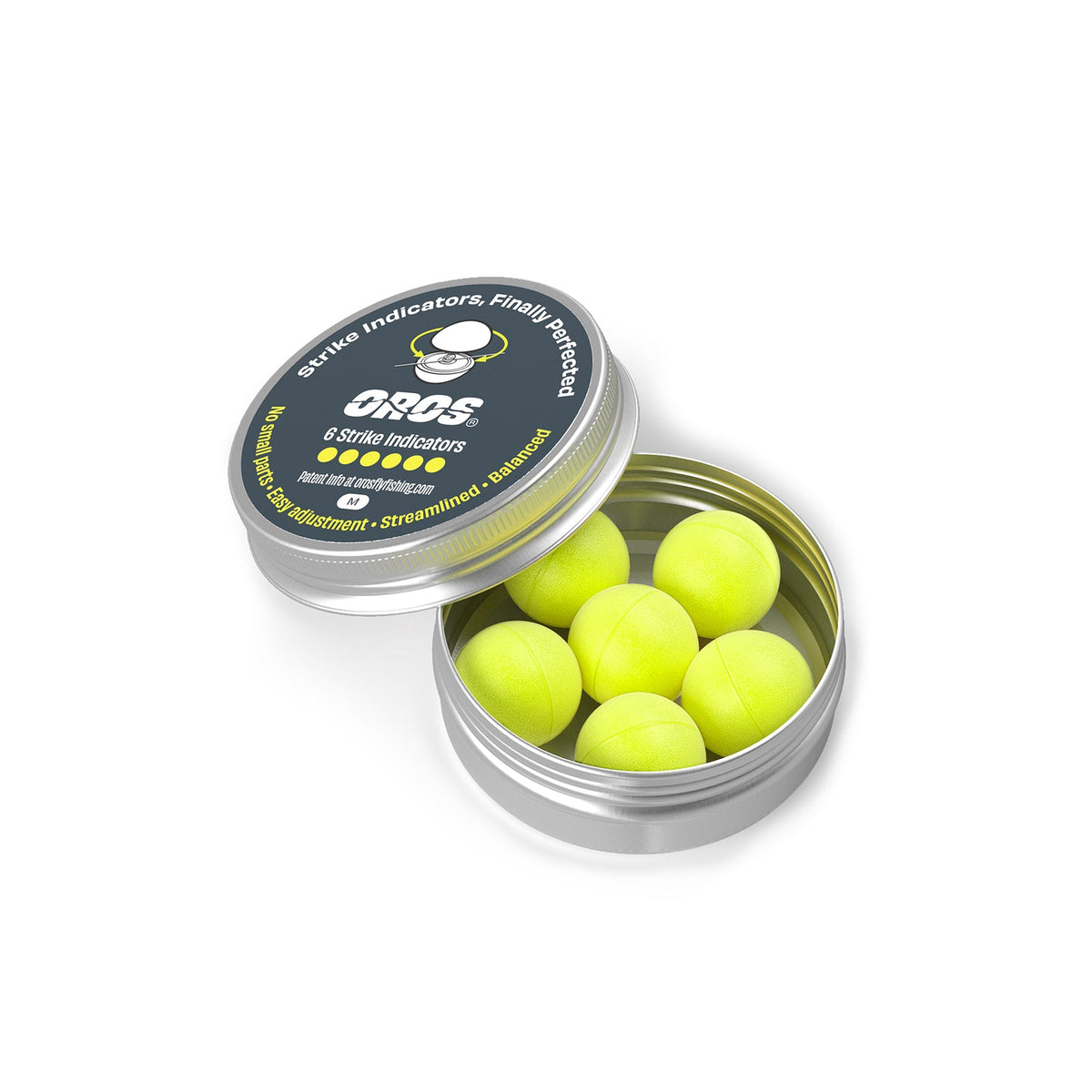 6 - pack Medium Chartreuse Strike Indicators - Fish On! Custom Rods