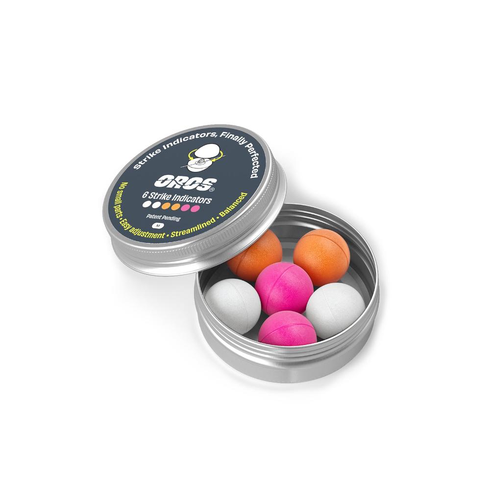 6 - pack Medium Multi - color Strike Indicators - Fish On! Custom Rods