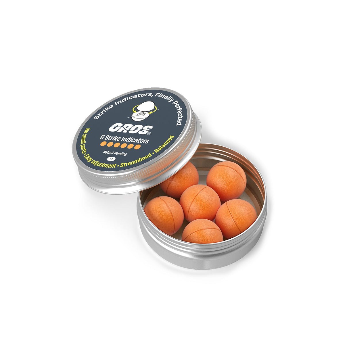 6 - pack Medium Orange Strike Indicators - Fish On! Custom Rods