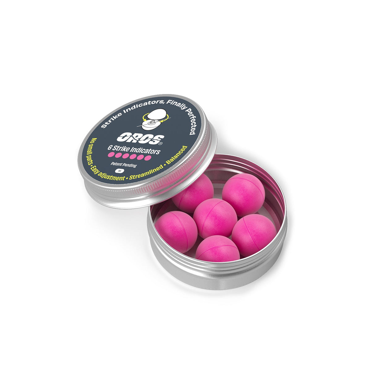 6 - pack Medium Pink Strike Indicators - Fish On! Custom Rods