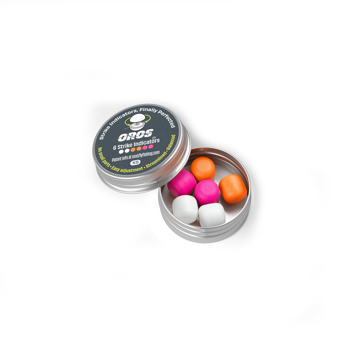 6 - pack X - Small Multi - Color Strike Indicators - Fish On! Custom Rods