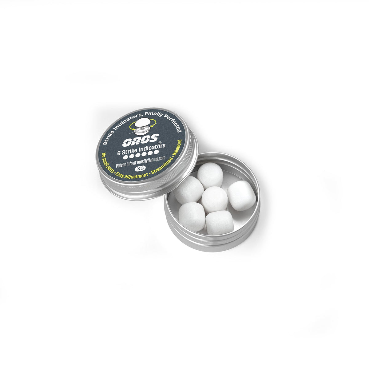 6 - pack X - Small White Strike Indicators - Fish On! Custom Rods