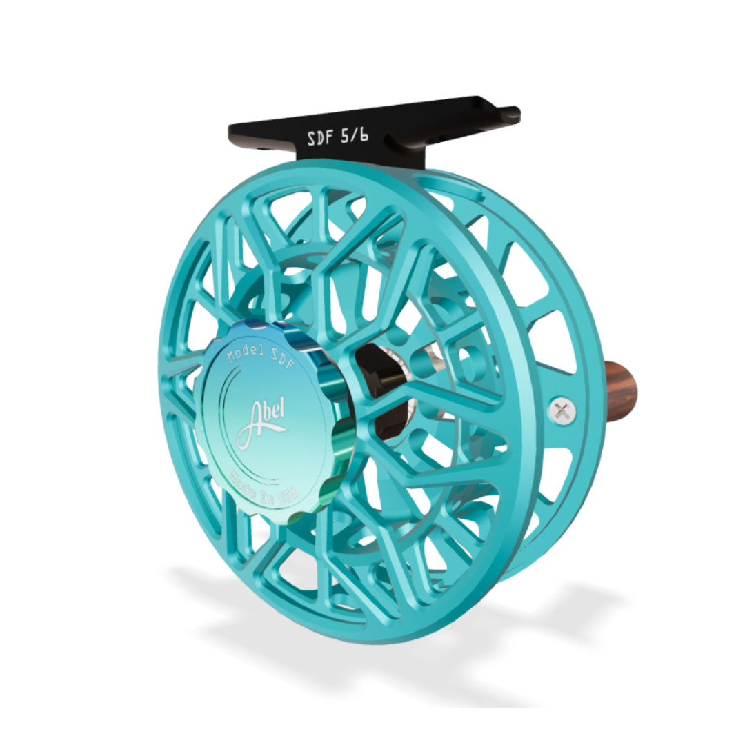 Abel SDF 5/6 Satin Teal Flats Knob_Fish On! Custom Rods