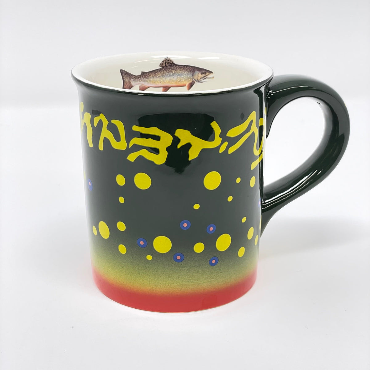 Mug with fish design on a white background