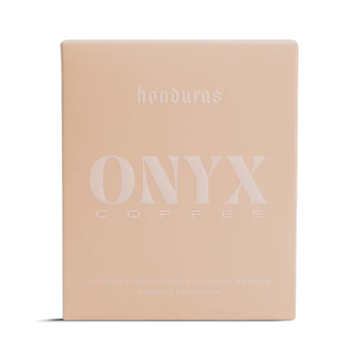 Onyx Coffee Honduras packaging on a beige background