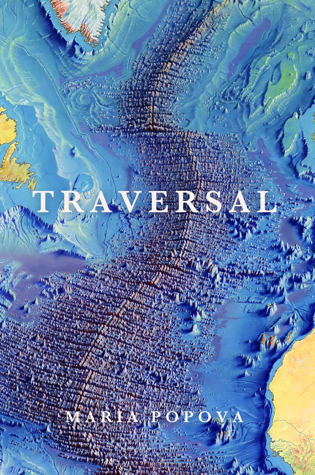 Book cover of 'Traversal' by Maria Popova with a blue and purple color scheme.