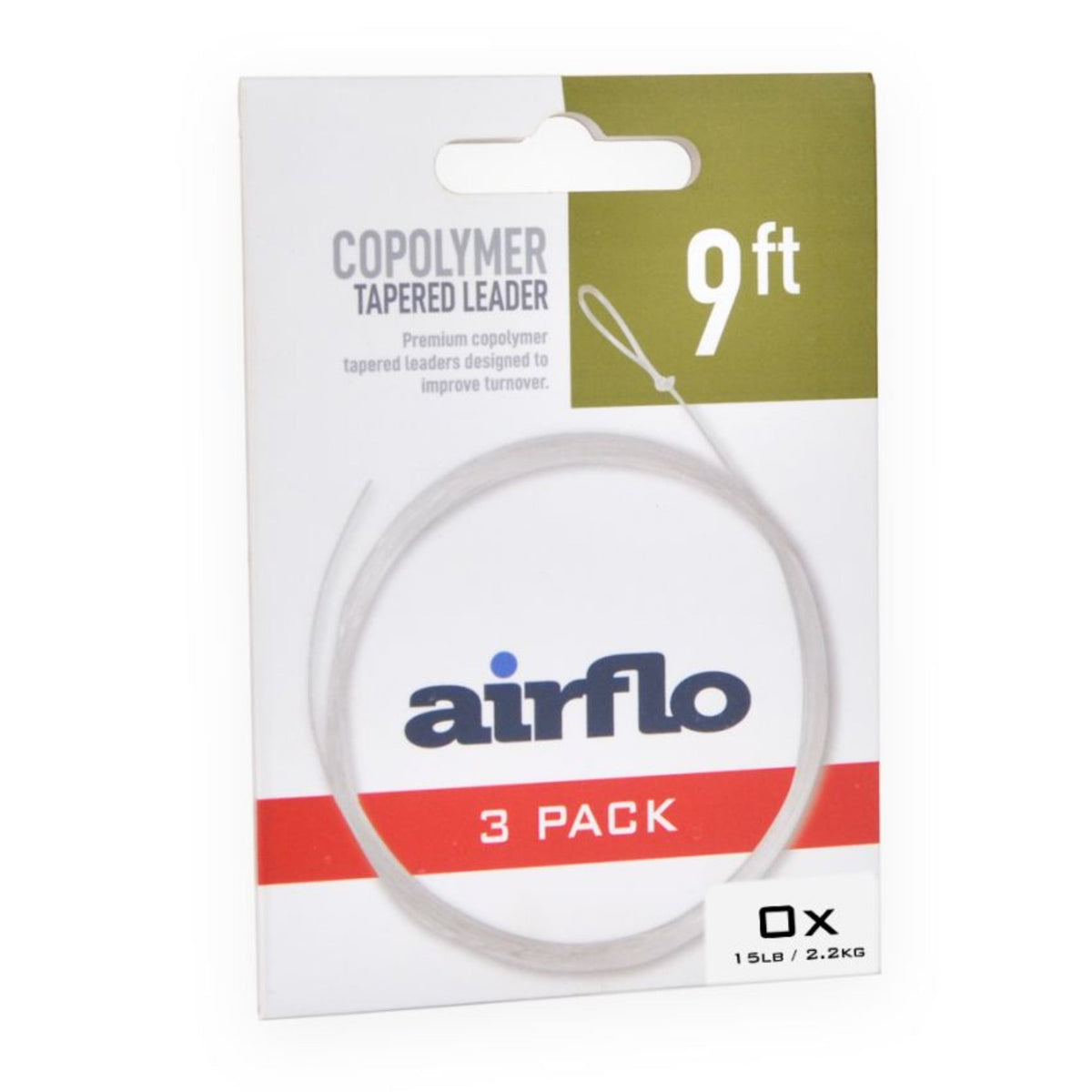 Airflo Tactical Mono Tapered Leaders - 9' - 3 Pack - Fish On! Custom Rods