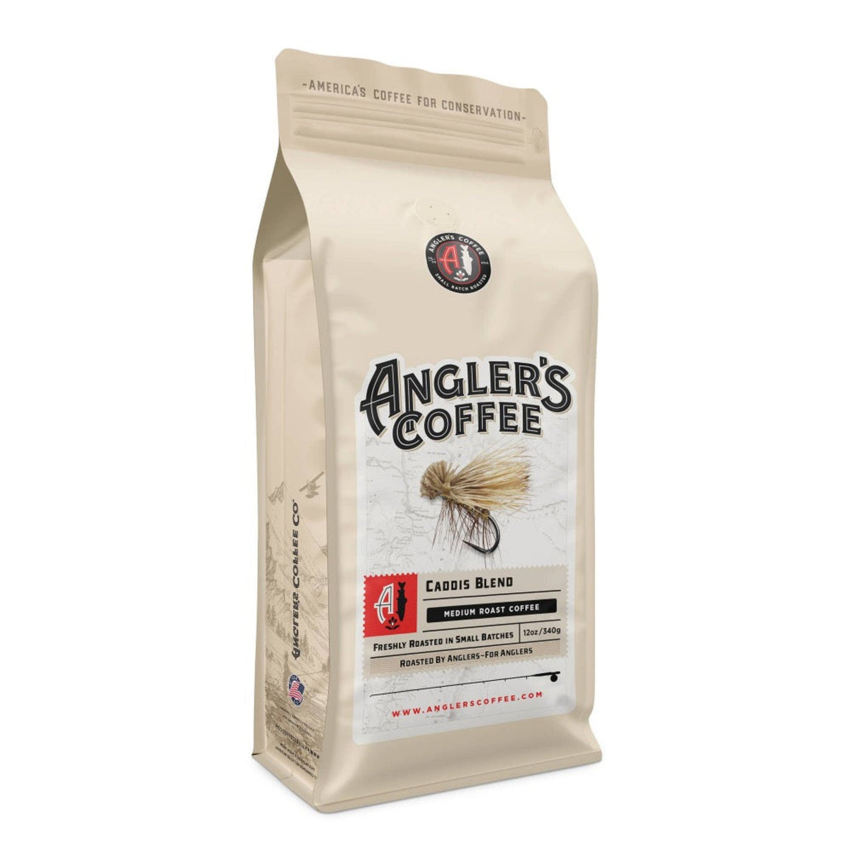 Caddis Blend Coffee - Premium Medium Roast for Anglers (12oz) - Fish On! Custom Rods