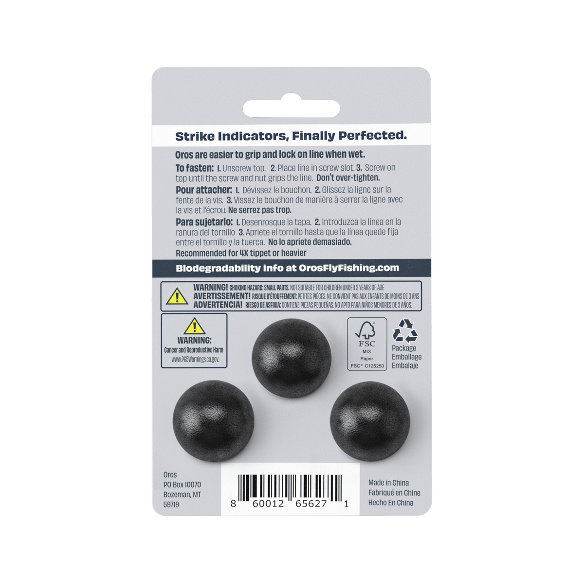 Carded 3 - Pack Medium Black - Fish On! Custom Rods