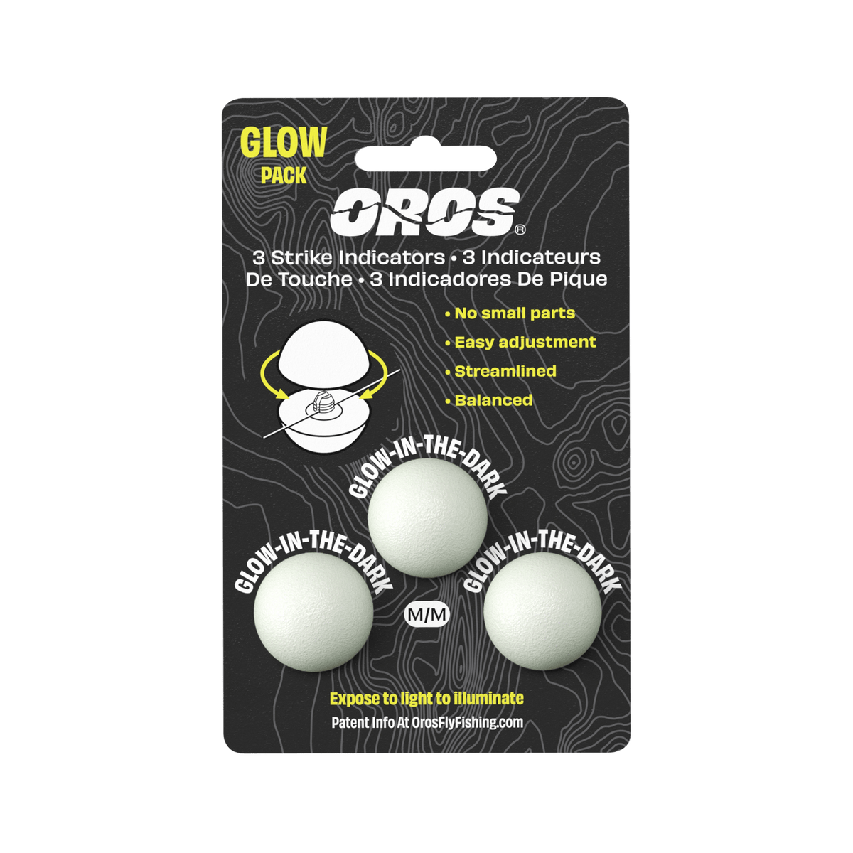 Carded 3 - Pack Medium Glow - in - the - dark - Fish On! Custom Rods