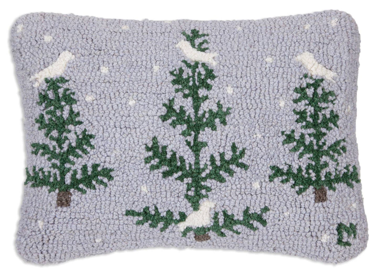 Feather Tree Hand - Hooked Throw Pillow 14" x 20" - Fish On! Custom Rods