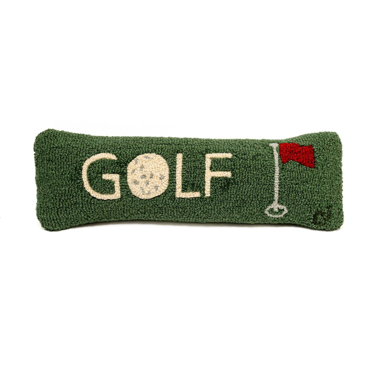 Golf 8" x 24" Hooked Wool Pillow - Fish On! Custom Rods