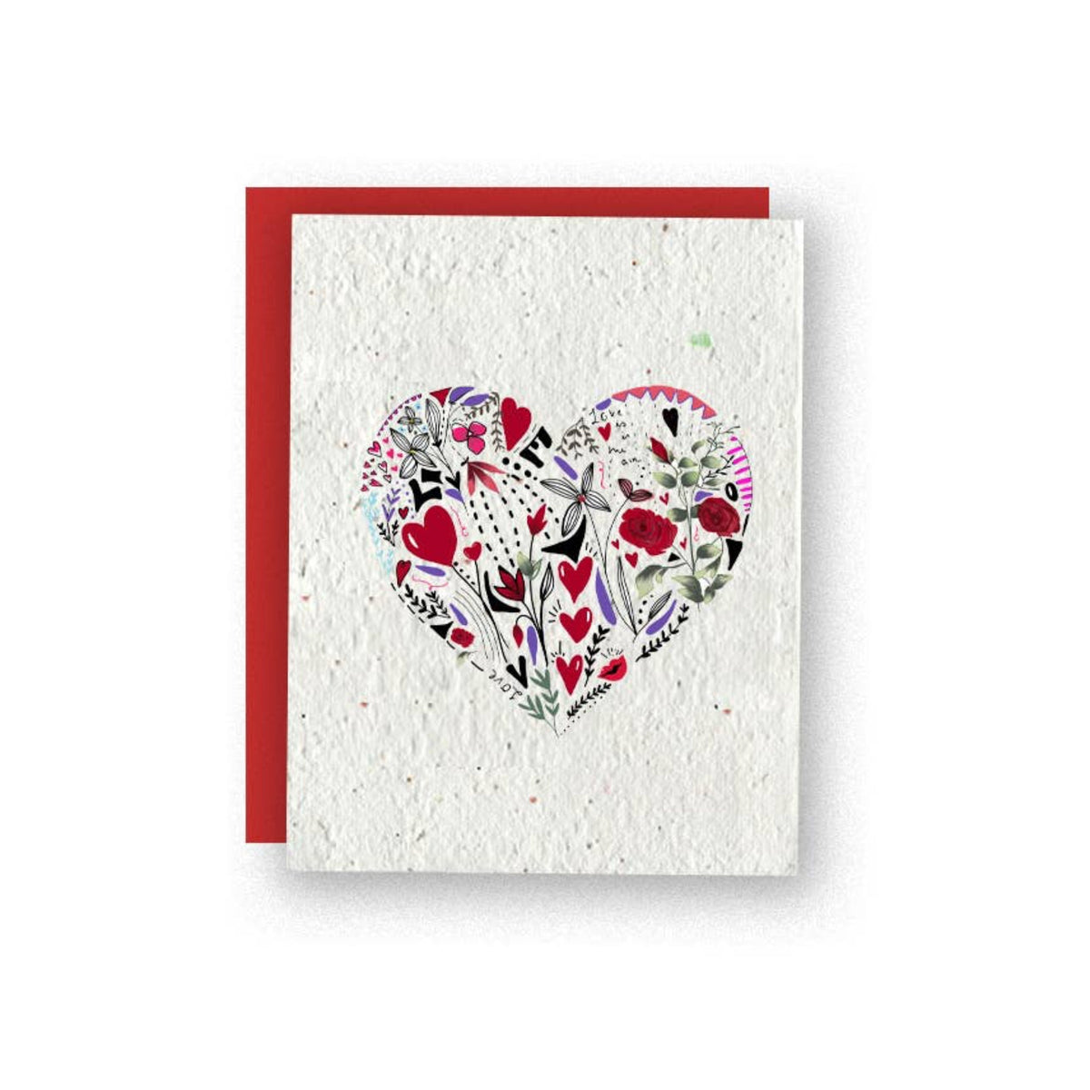 Heart - Crafted Love Wildflower Seed Paper Card - Fish On! Custom Rods