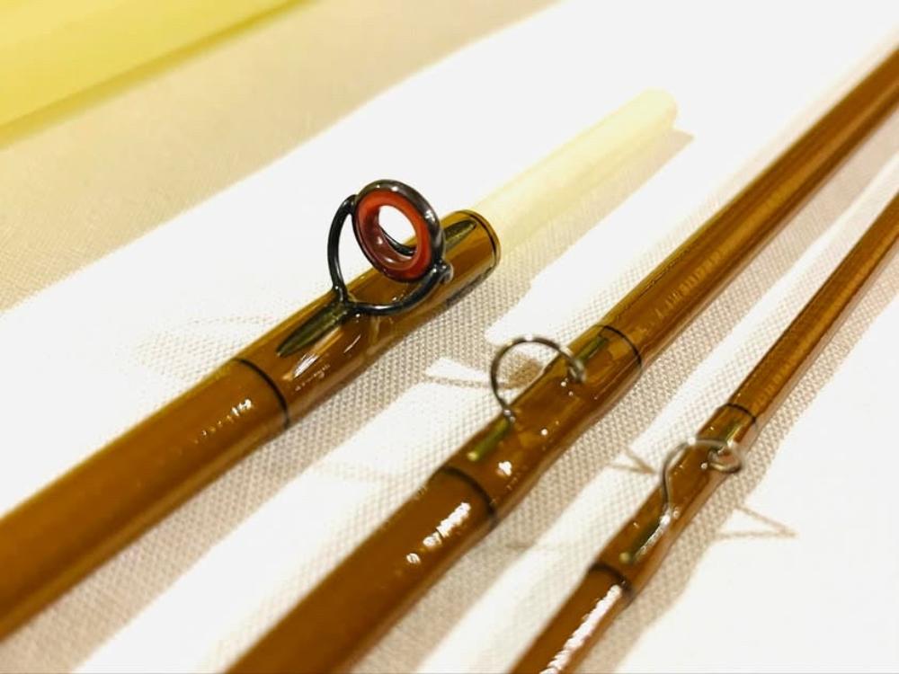 Kabuto 7' 0" 3wt 3pc Brown / Flamed Bamboo - Fish On! Custom Rods