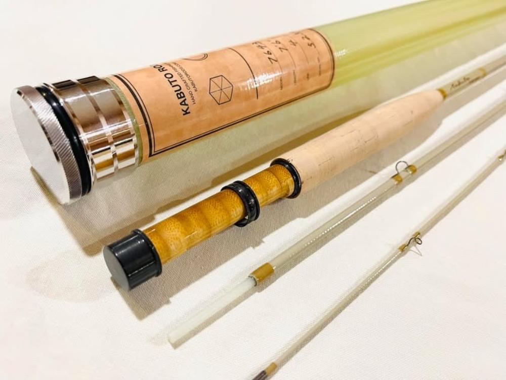 Kabuto 7' 6" 4wt 3pc Blonde / Flamed Bamboo - Fish On! Custom Rods