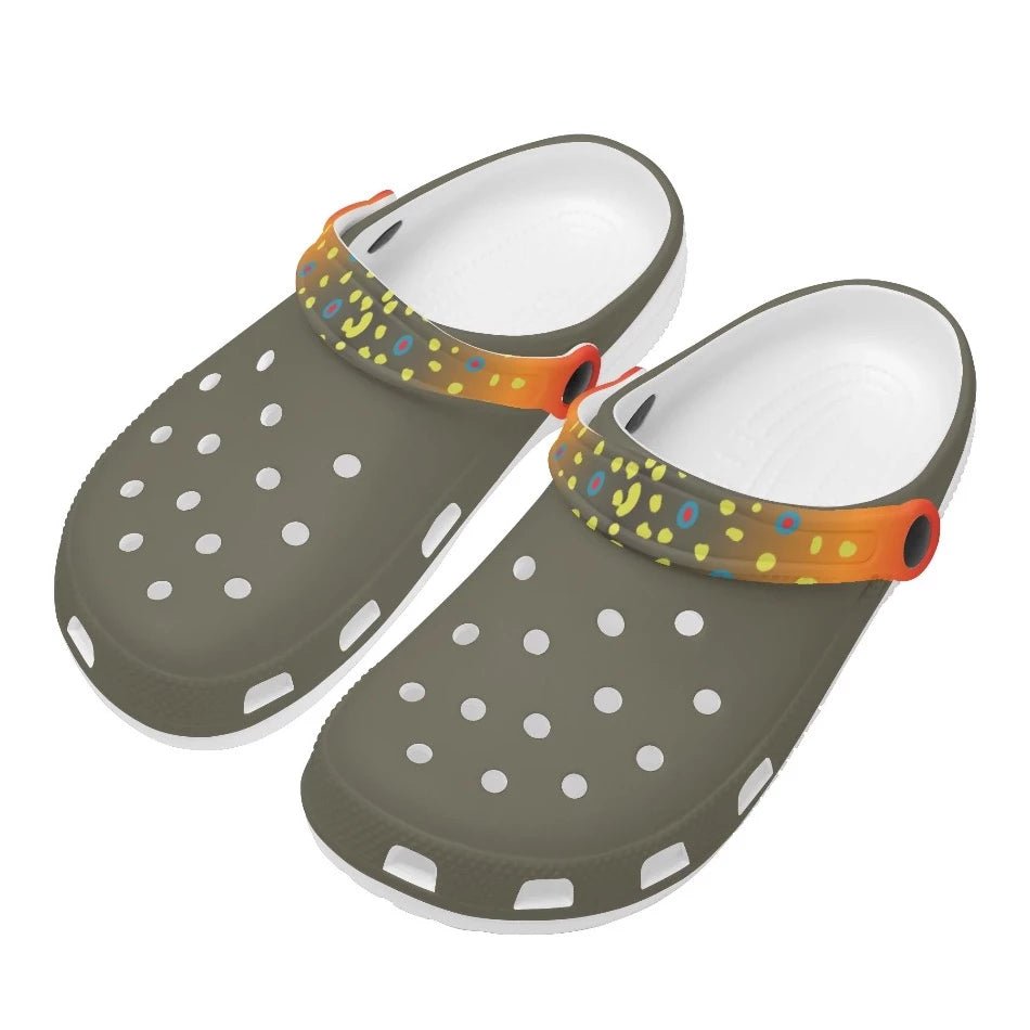 Men's Brookietown Smooth Clogs | Comfortable Casual Footwear - Fish On! Custom Rods