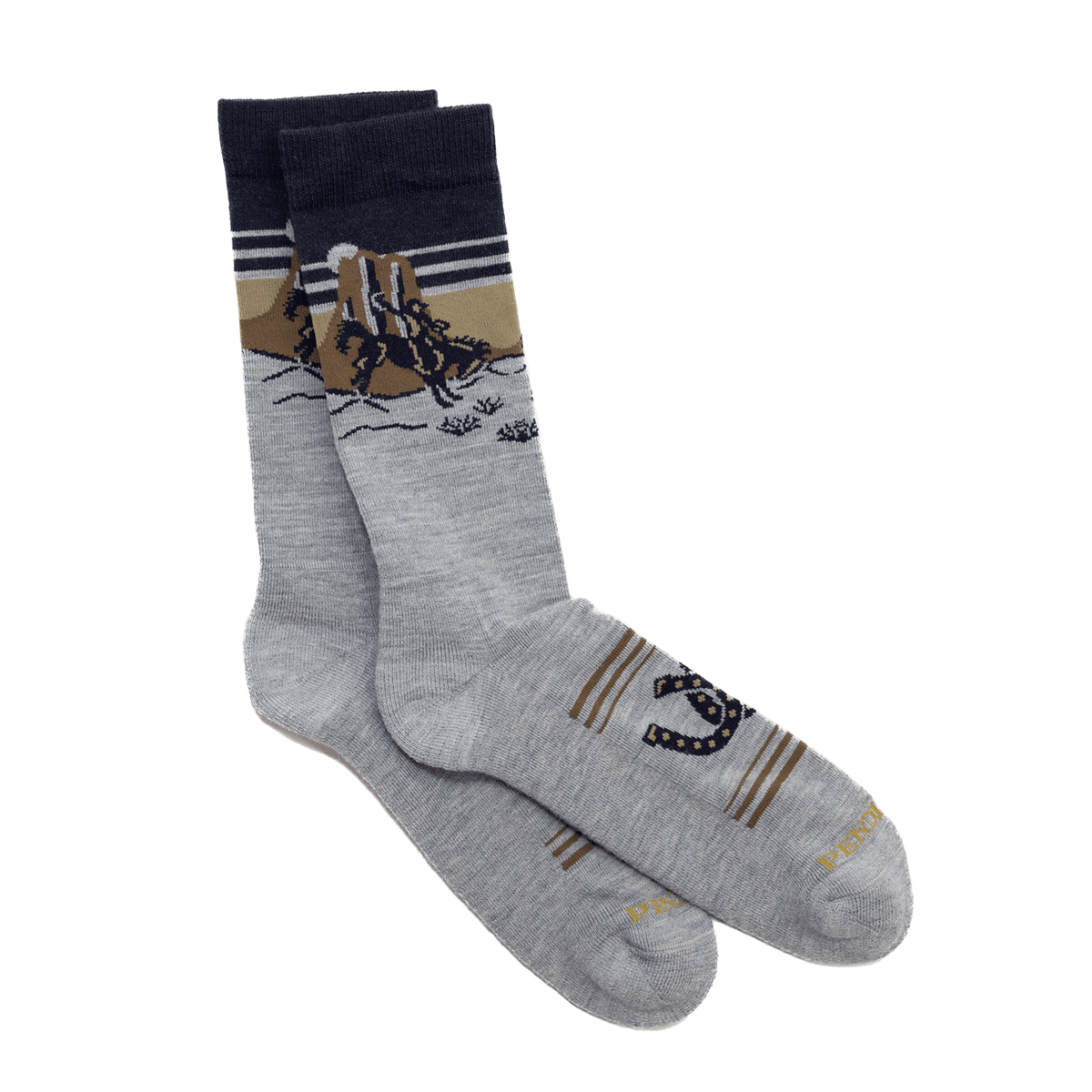 Merino Wool Cowboy Crew Socks - Pendleton Hosiery - Fish On! Custom Rods