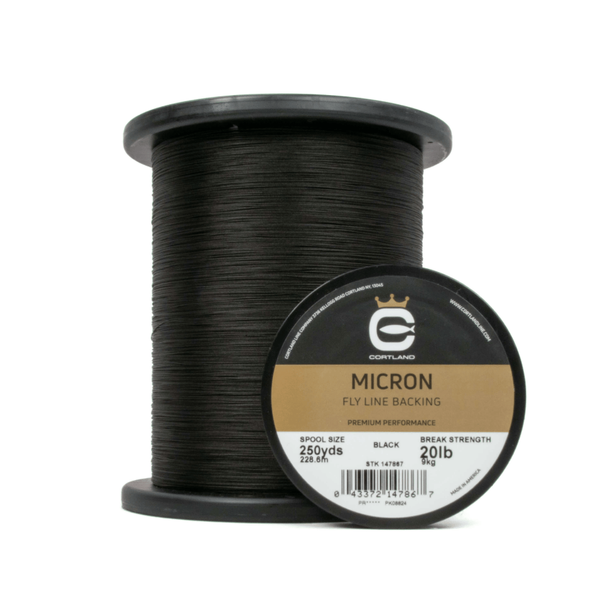 Micron Fly Line Backing - Black - Fish On! Custom Rods