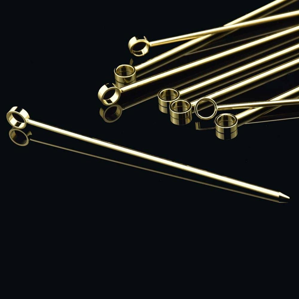 Prince of Scots 8 Pack Professional XL Cocktail Picks - Gold - Fish On! Custom Rods