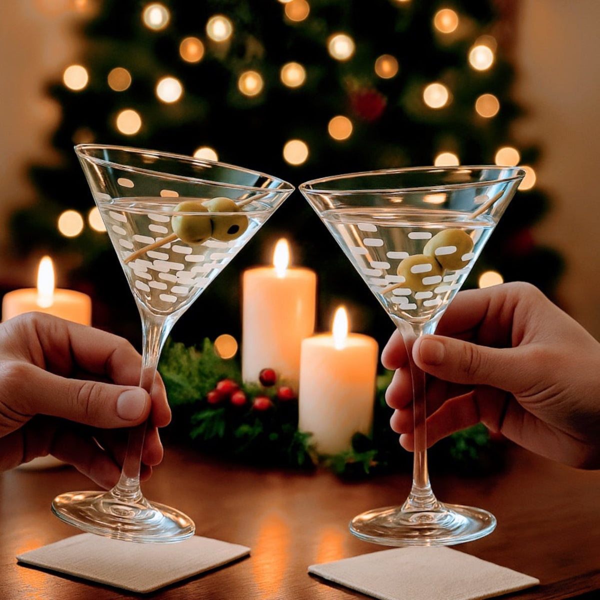 Strata 10oz Martini Cocktail Glass - Fish On! Custom Rods