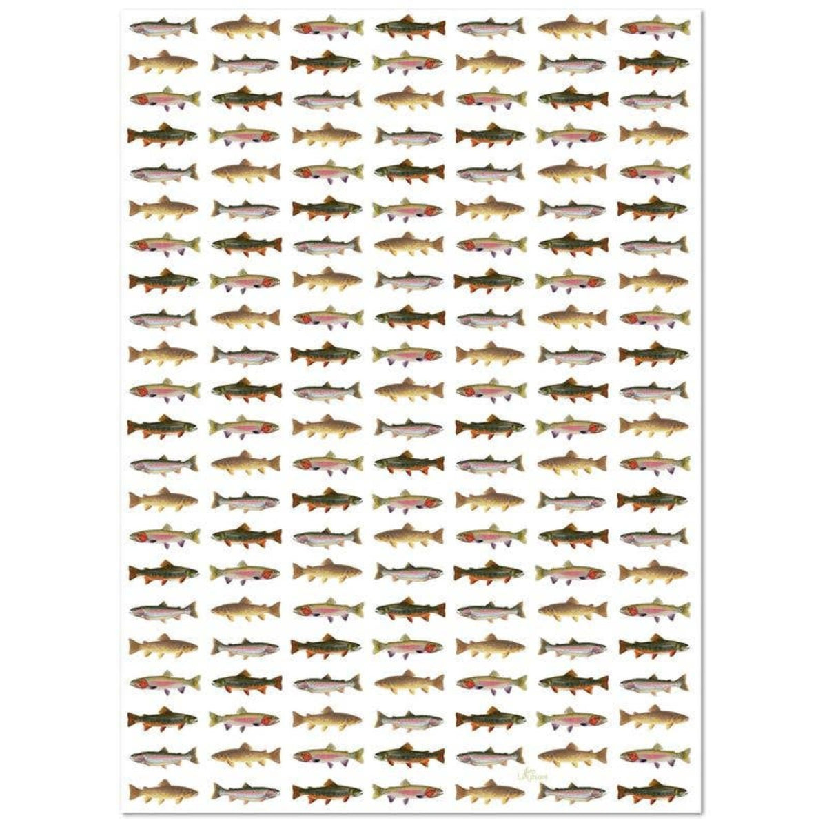 "Trout Wrapping Paper" – A Nature - Inspired Gift Wrap - Fish On! Custom Rods