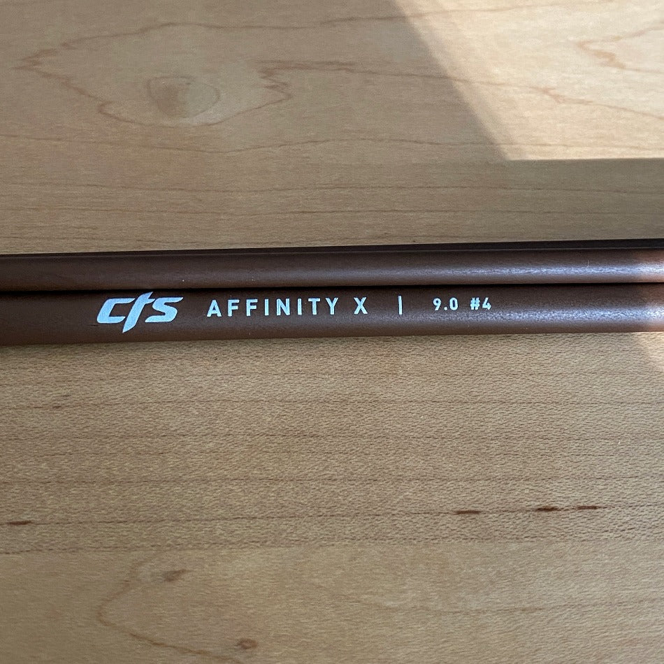Affinity X Satin Chocolate 9' 4wt 4pc - Fish On! Custom Rods