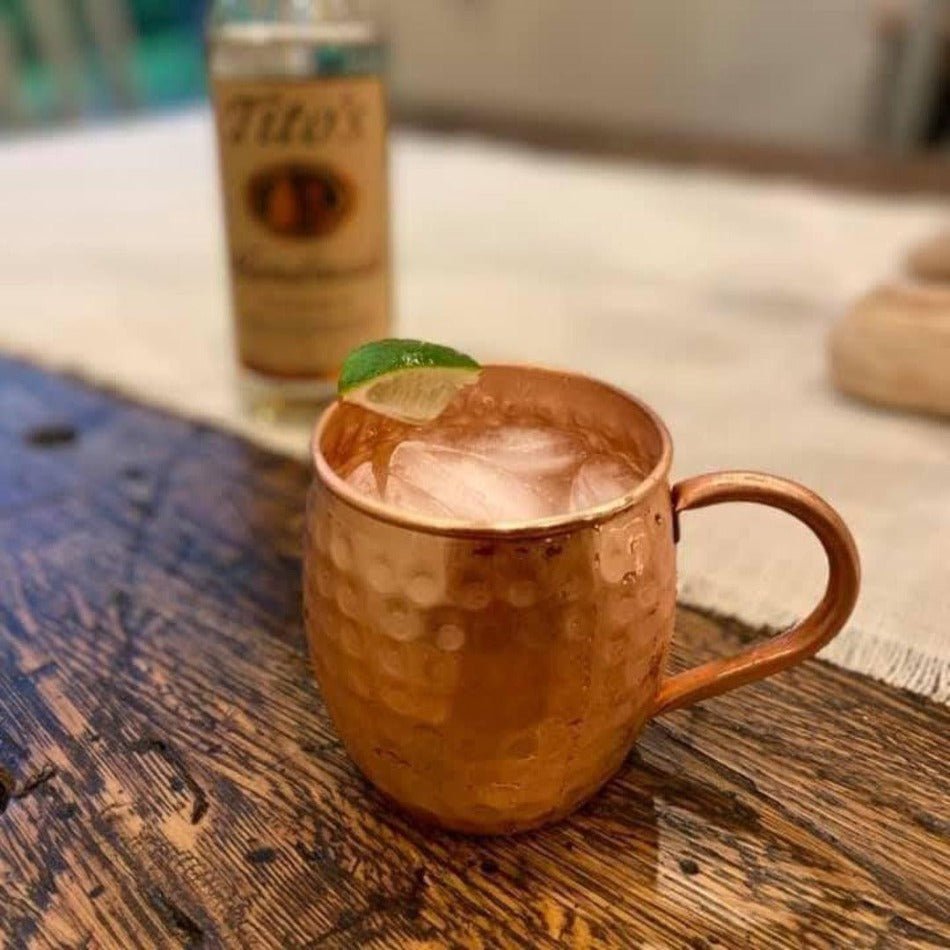 Barrel Hammered Copper Cup - Fish On! Custom Rods