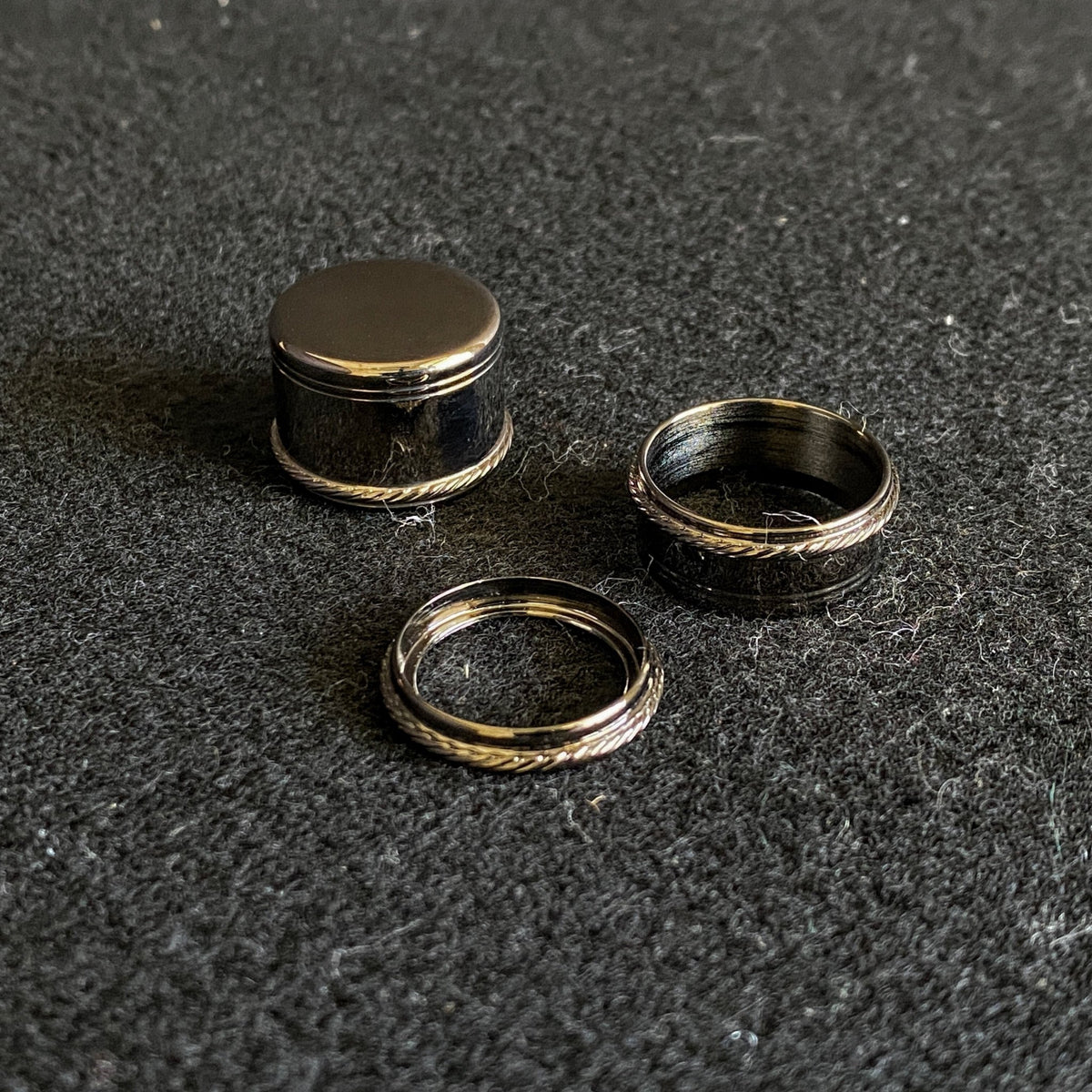 Cap and Slide Ring Black Nickel - Fish On! Custom Rods