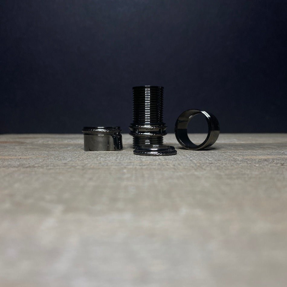 Down Locking Thread Barrel .705 - Black Nickel Aluminum - Fish On! Custom Rods