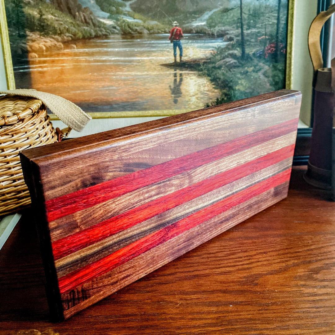 Edge Grain Serving Board - Fish On! Custom Rods