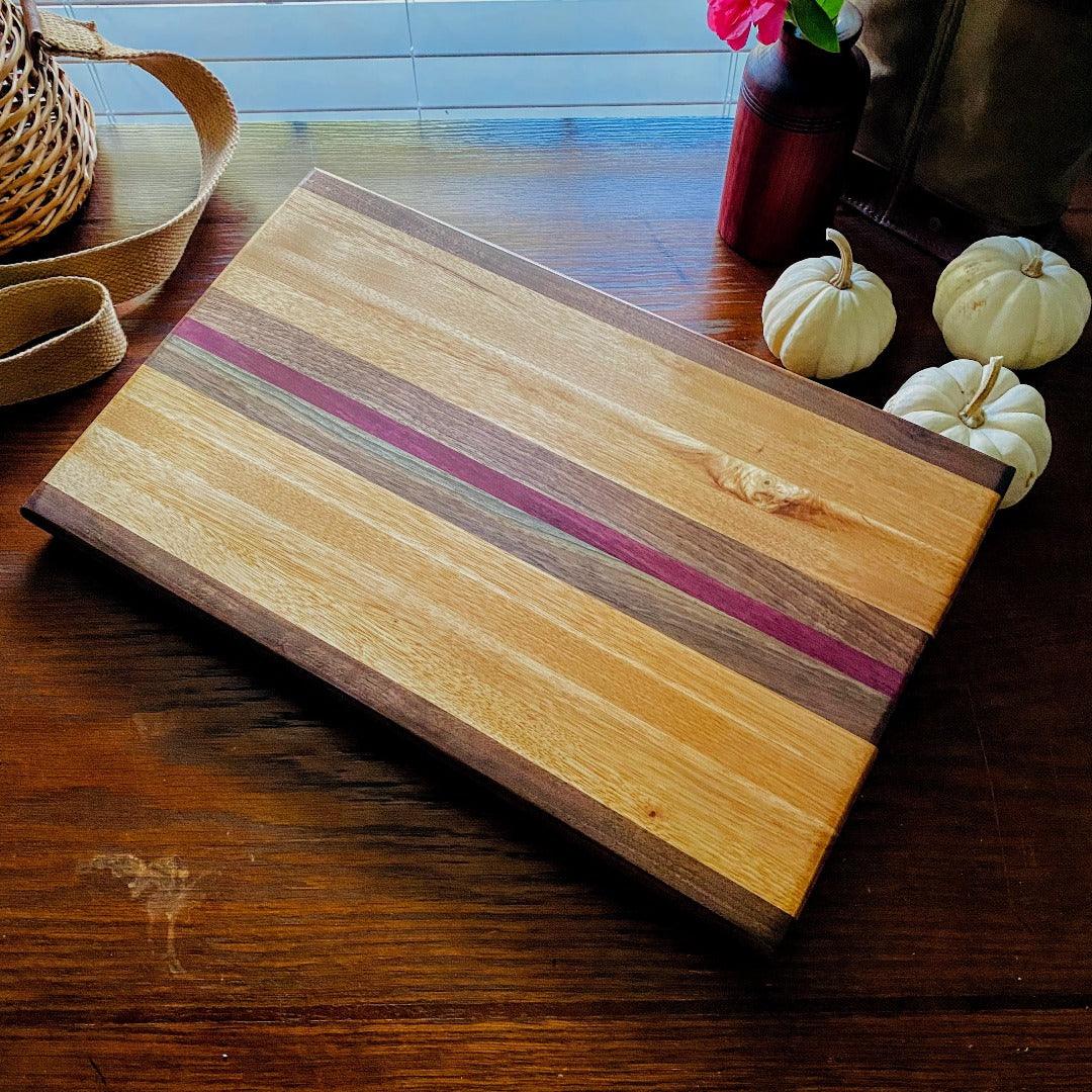 Edge Grain Serving Board - Fish On! Custom Rods
