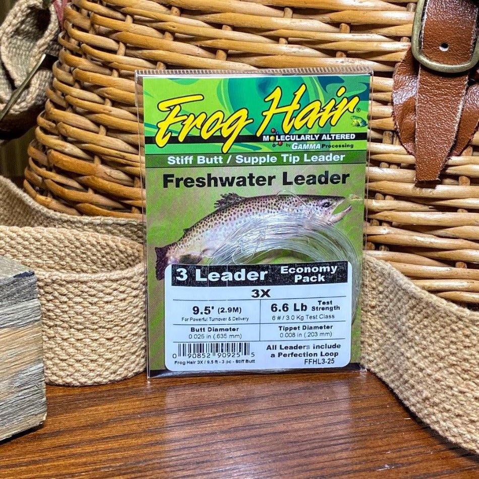 FrogHair Leaders - Stiff Butt (3 - Pack) - Premium Quality - Fish On! Custom Rods
