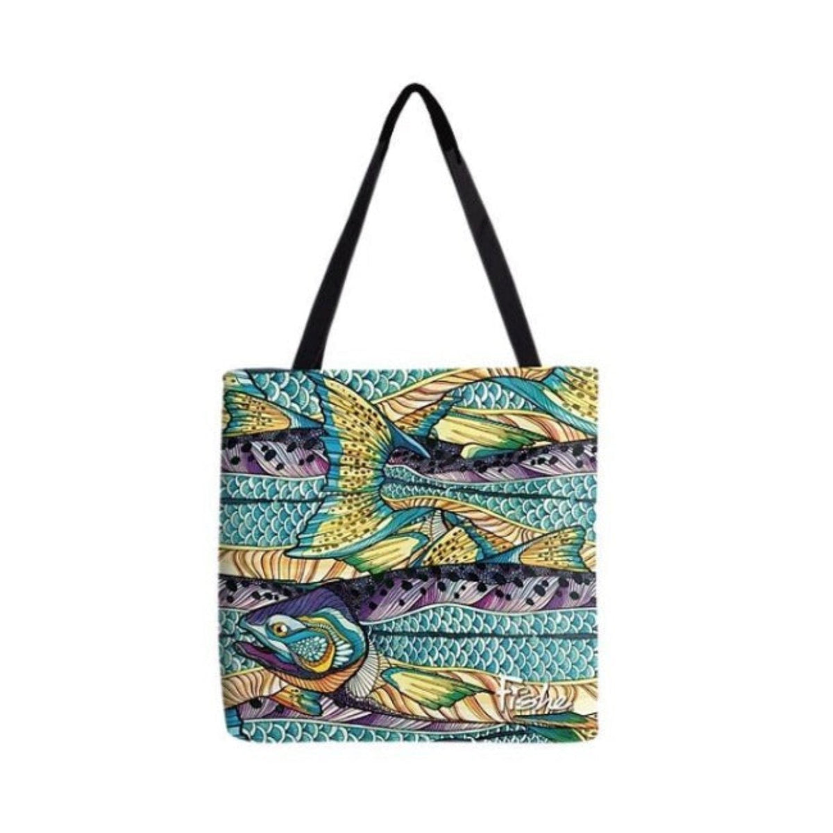 Kaleido King Canvas Tote - Premium Fishing & Multi - Purpose Bag - Fish On! Custom Rods