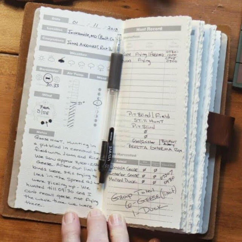 Leather Hunting Journal - Fish On! Custom Rods