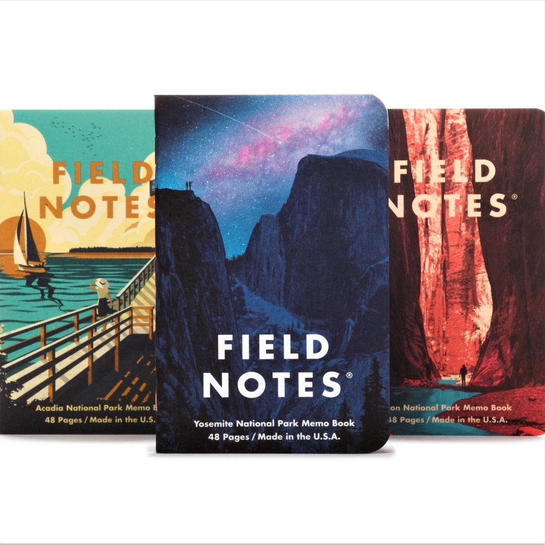 National Parks Series A 3 - Pack - Yosemite National Park, Zion National Park, Acadia National Park - Fish On! Custom Rods