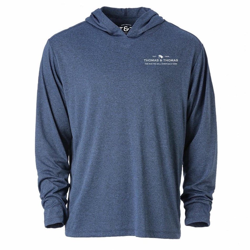 Thomas & Thomas Performance Sun Hoodie Indigo Blue - Fish On! Custom Rods